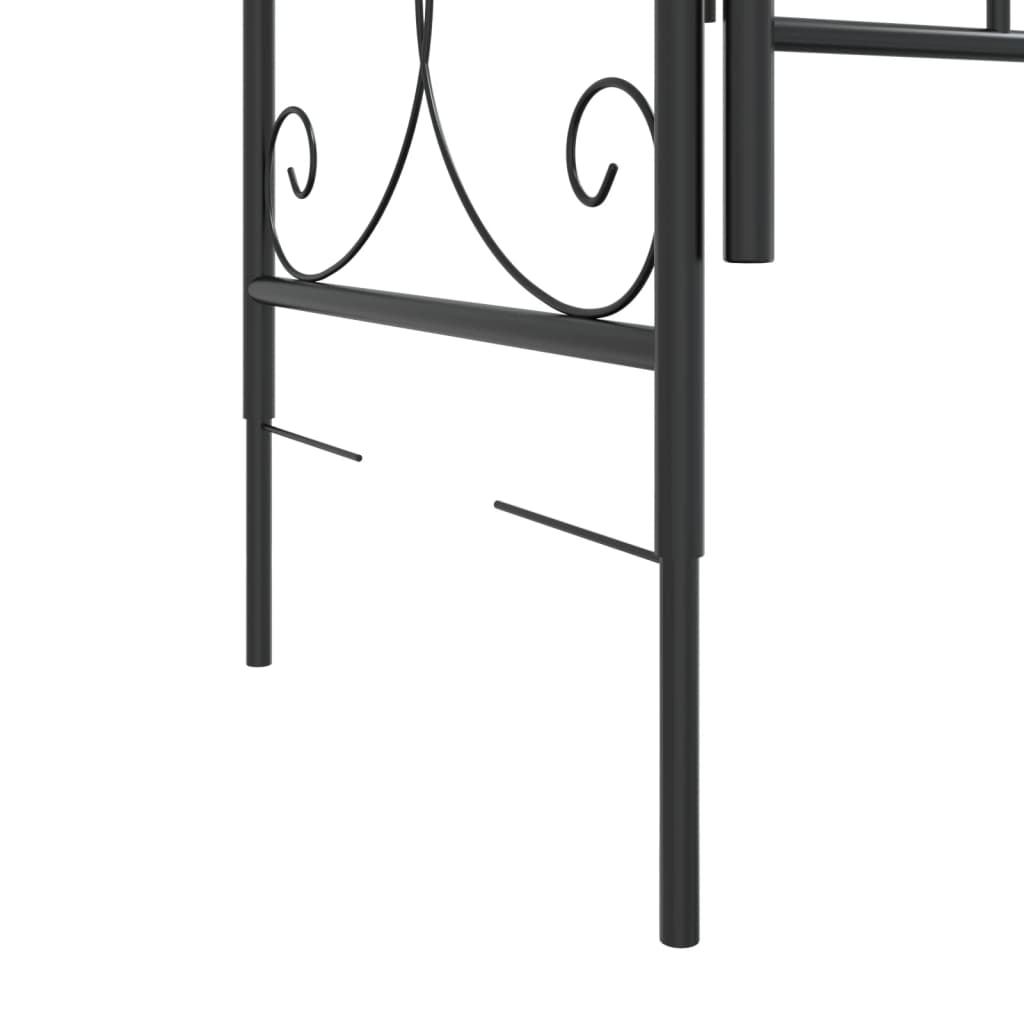 Garden arch with door 108x45x235 cm steel black - number 9.
