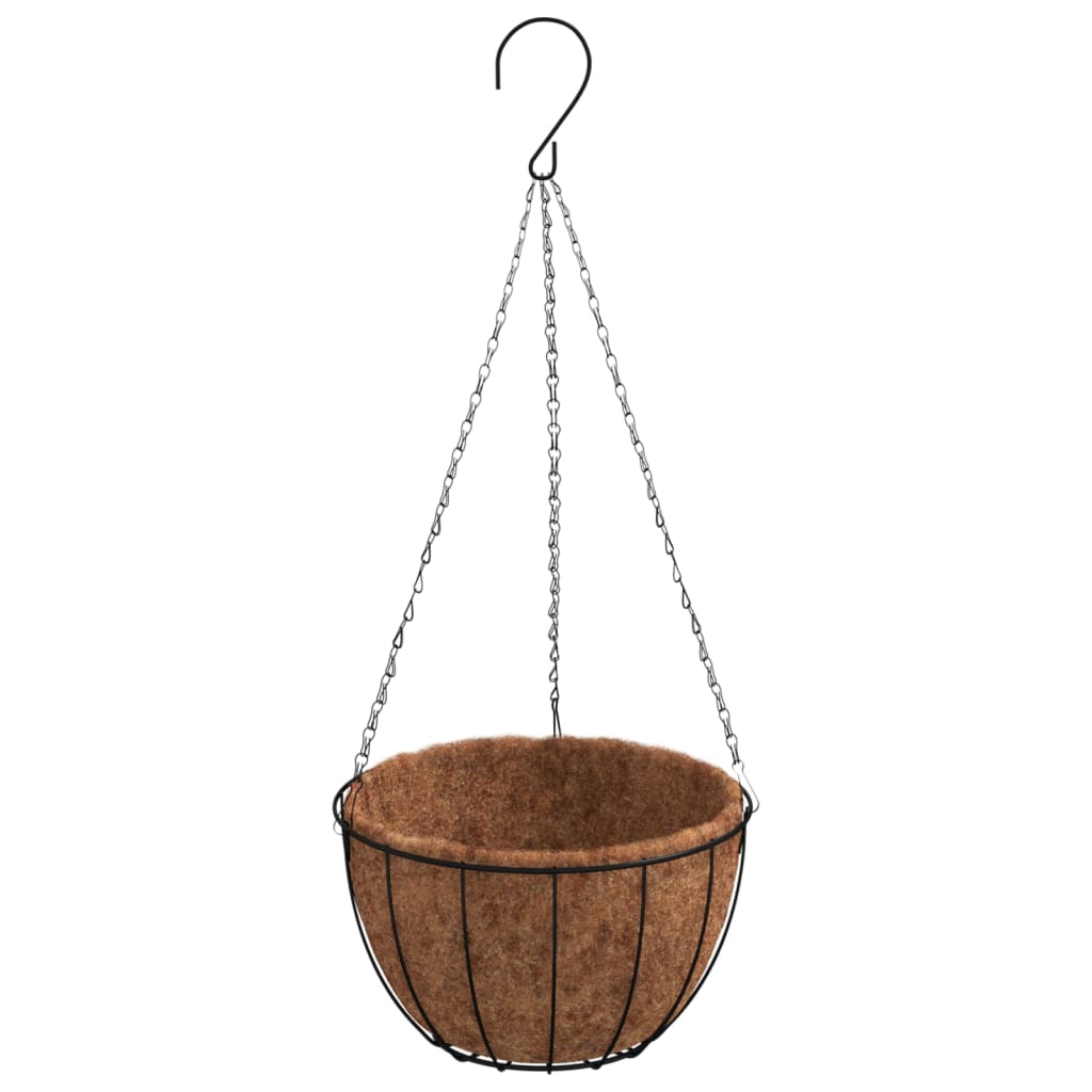 Hanging flower baskets 4 pcs. coconut fiber insert black - ø 35 x 52 cm, 1 - number 3.