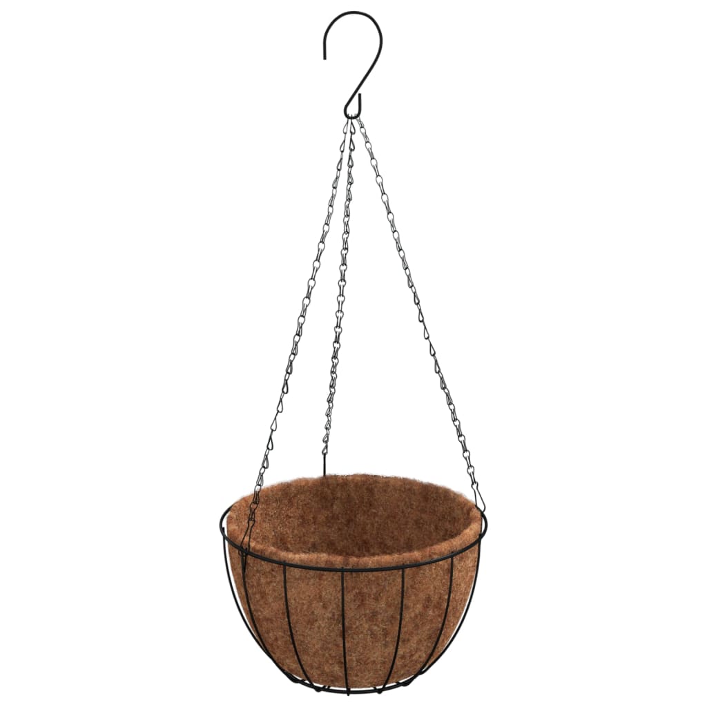 Hanging flower baskets 4 pcs. coconut fiber insert black - ø 35 x 52 cm, 1 - number 4.