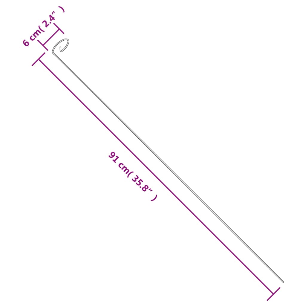 Biljni klas za vrt kom. čelik tamno zelena - 91 cm, 20 - number 5.