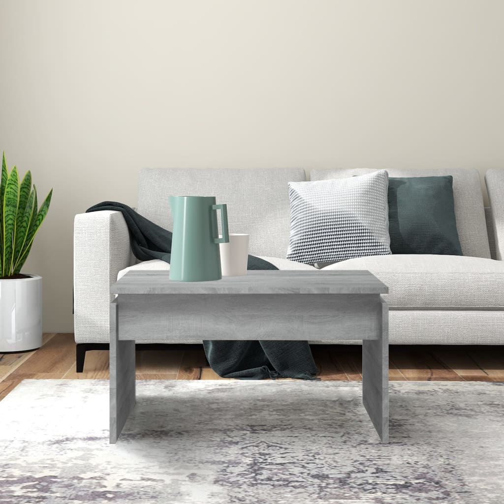 Sofabord 68x50x38 cm konstrueret træ grå sonoma-eg - number 3.