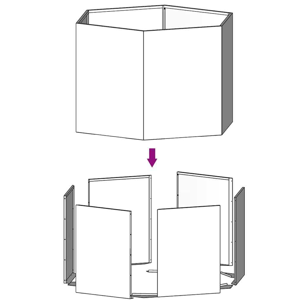 Plantekasse cortenstål rustfarvet - 60 x 60 x 45 cm, 1 - number 9.