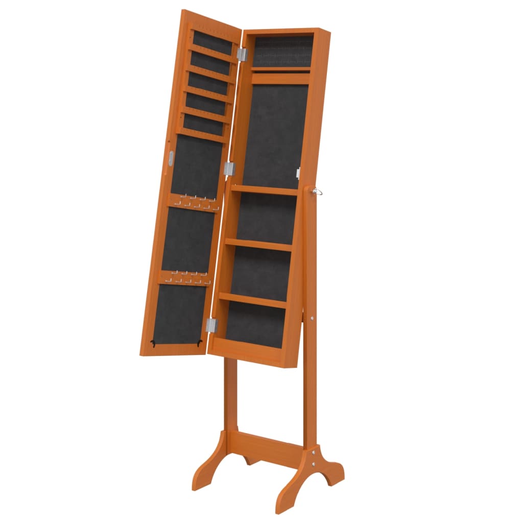 Fritstående spejl 34x37x146 cm - brun, 1 - number 5.