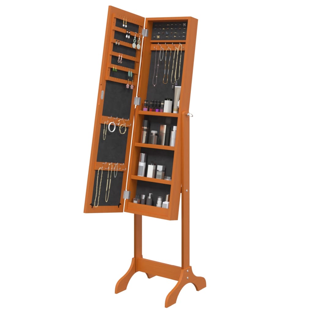 Fritstående spejl 34x37x146 cm - brun, 1 - number 4.