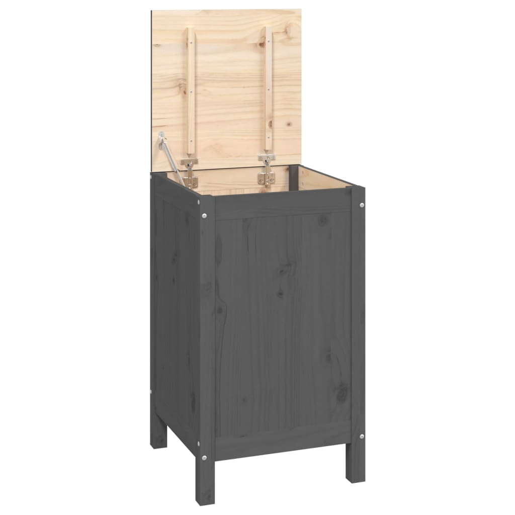 Laundry basket solid pine - grey, 44 x 44 x 76 cm, 1 - number 2.