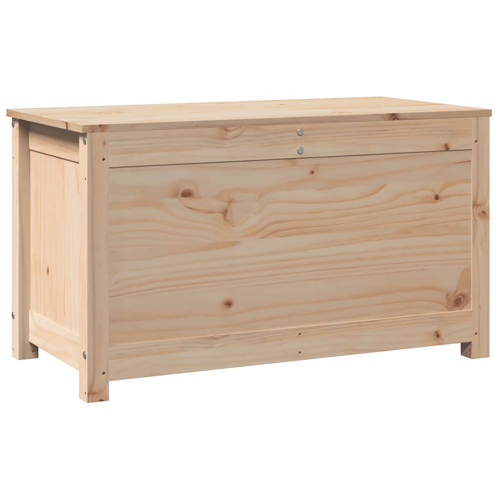 Opbevaringskasse 80x40x45,5 cm massivt fyrretræ - naturfarvet, 80 x 40 x 45.5 cm, 1 - number 7.