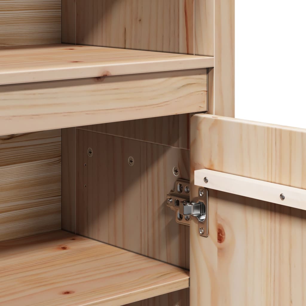 Højskab 80x35x154 cm massivt fyrretræ - naturfarvet, 1 - number 9.