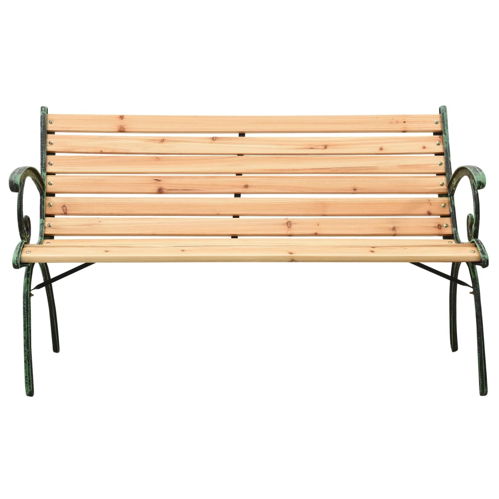 Garden bench 116 cm støpejern og solid grantre - number 2.