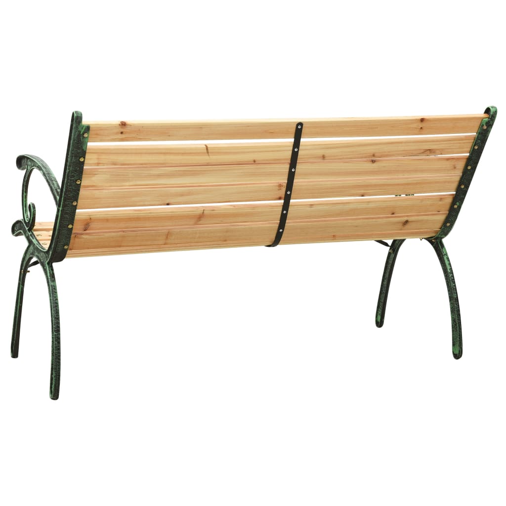 Garden bench 116 cm støpejern og solid grantre - number 4.