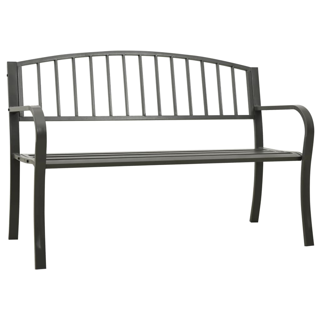 Havebænk 120 cm stål grå - number 1.