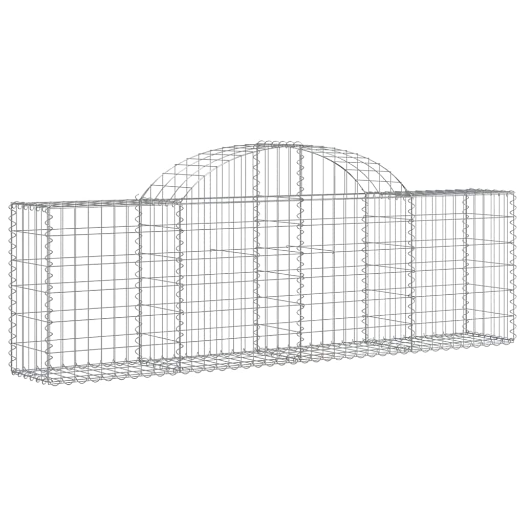 Curved gabion basket galvanized iron - 200 x 30 x 60/80 cm, 1 - number 2.