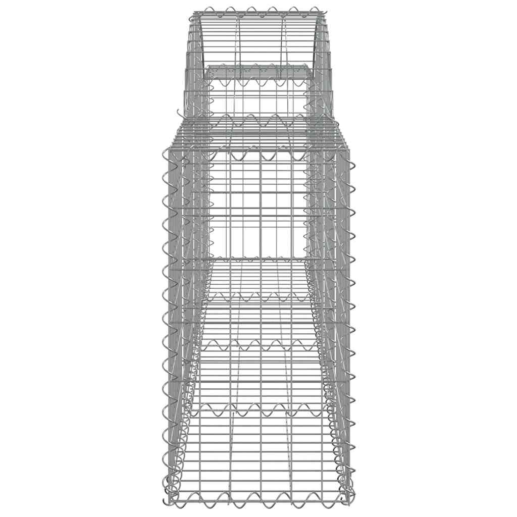 Curved gabion basket galvanized iron - 200 x 30 x 60/80 cm, 1 - number 4.