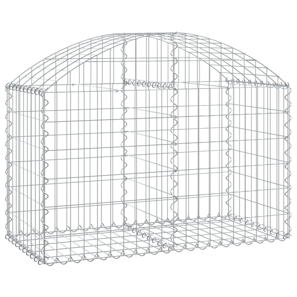 Curved gabion basket galvanized iron - 100 x 50 x 60/80 cm, 1 - number 2.