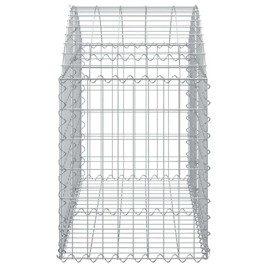 Curved gabion basket galvanized iron - 100 x 50 x 60/80 cm, 1 - number 4.