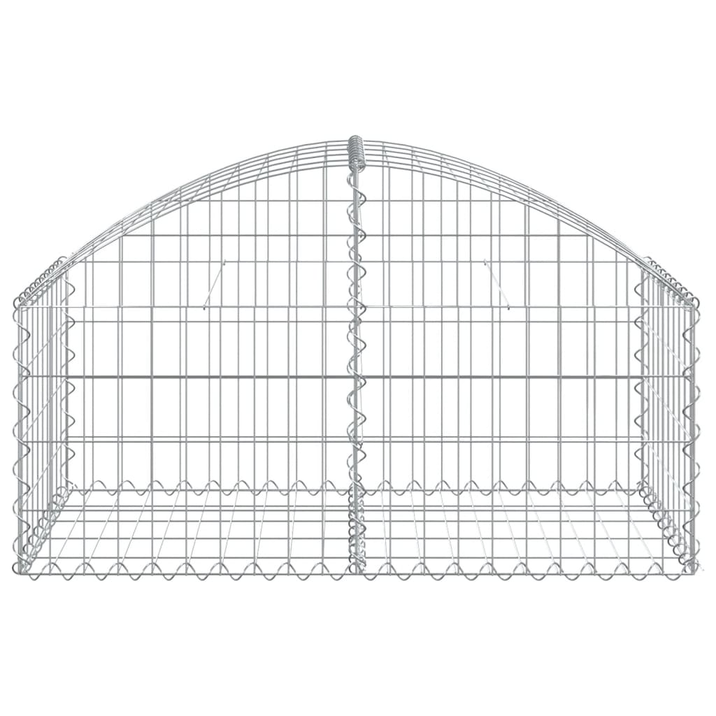 Curved gabion basket galvanized iron - 200 x 50 x 200/220 cm, 1 - number 3.