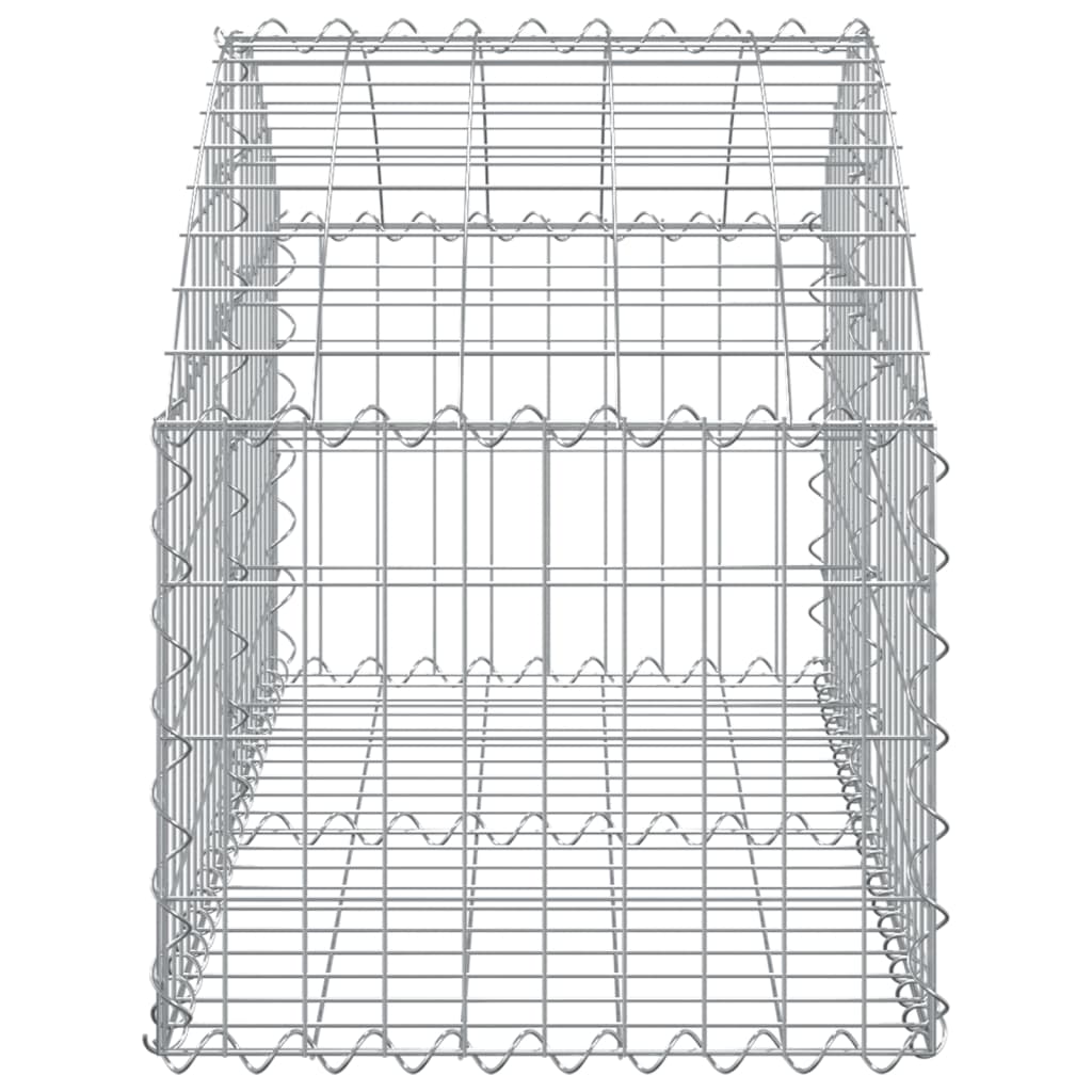 Curved gabion basket galvanized iron - 200 x 50 x 200/220 cm, 1 - number 4.