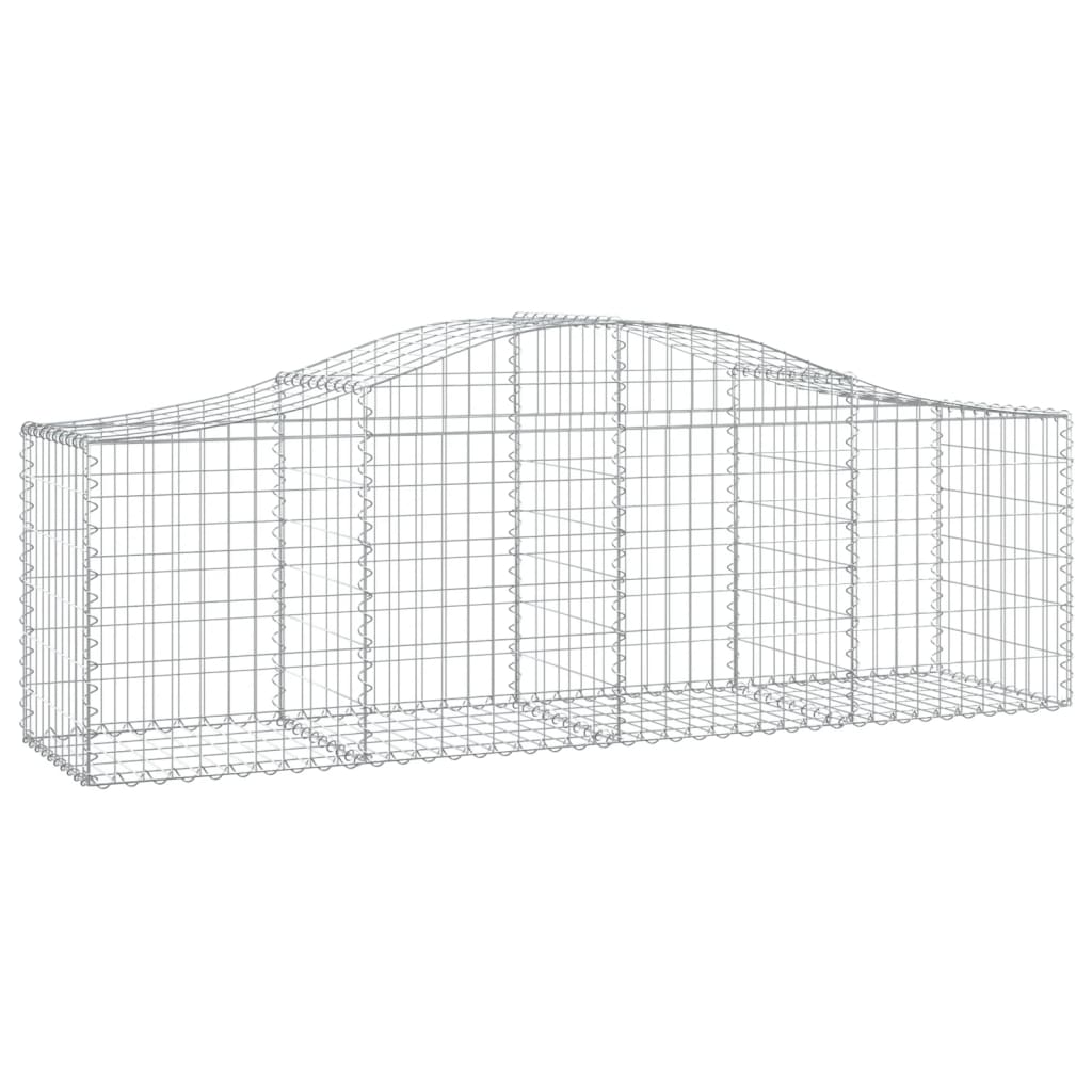 Curved gabion basket galvanized iron - 200 x 50 x 60/80 cm, 1 - number 2.