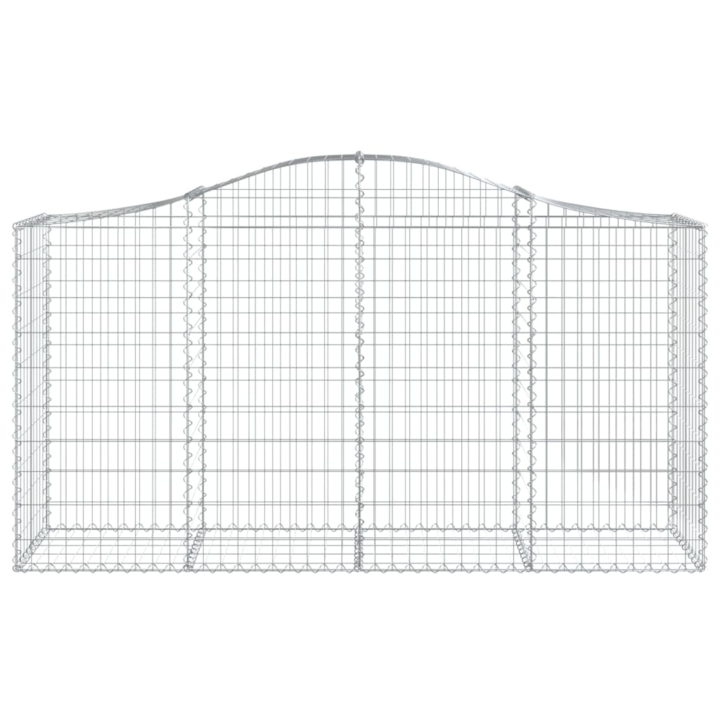 Curved gabion basket galvanized iron - 200 x 50 x 100/120 cm, 1 - number 3.