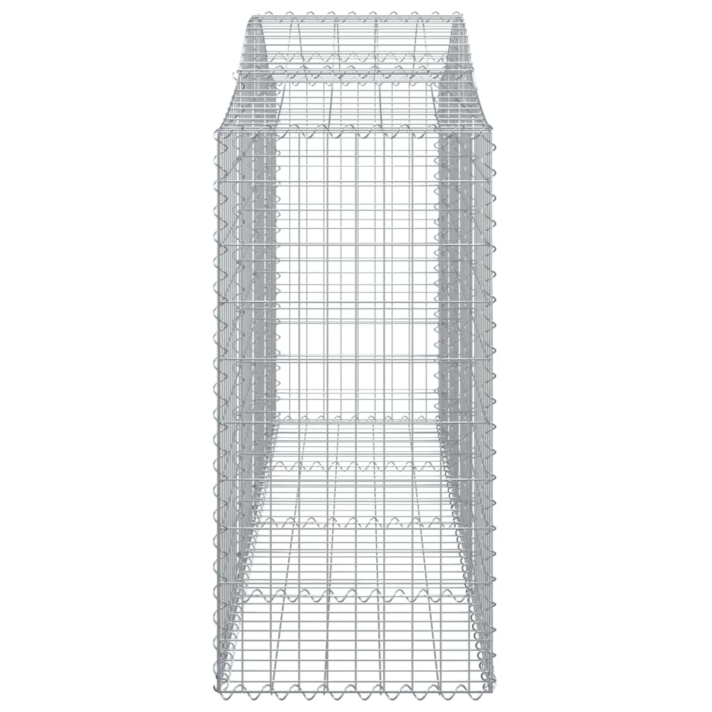 Curved gabion basket galvanized iron - 200 x 50 x 100/120 cm, 1 - number 4.