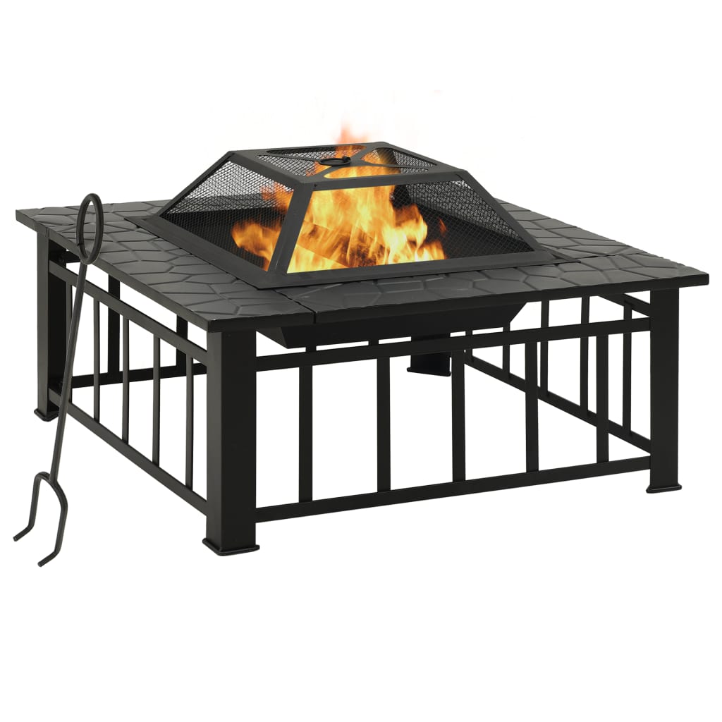 Fire pit with fire dragon 79x79x46.5 cm size xxl steel - number 1.