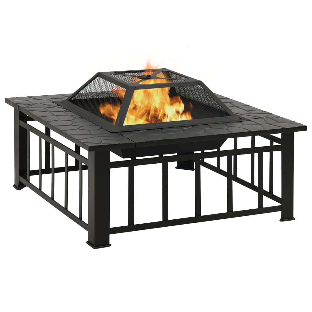 Fire pit with fire dragon 79x79x46.5 cm size xxl steel - number 2.
