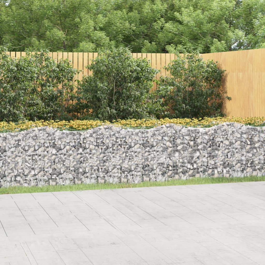Curved gabion raised bed galvanized iron - 600 x 50 x 100 cm, 1 - number 1.