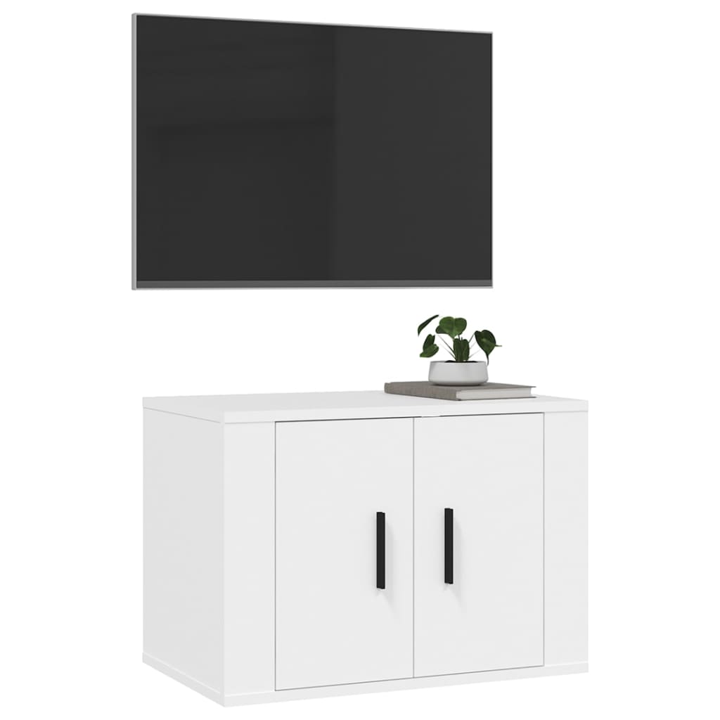 Vegghengt tv-skap 57x34,5x40 cm - hvit, 57 x 34,5 x 40 cm, 1 - number 4.