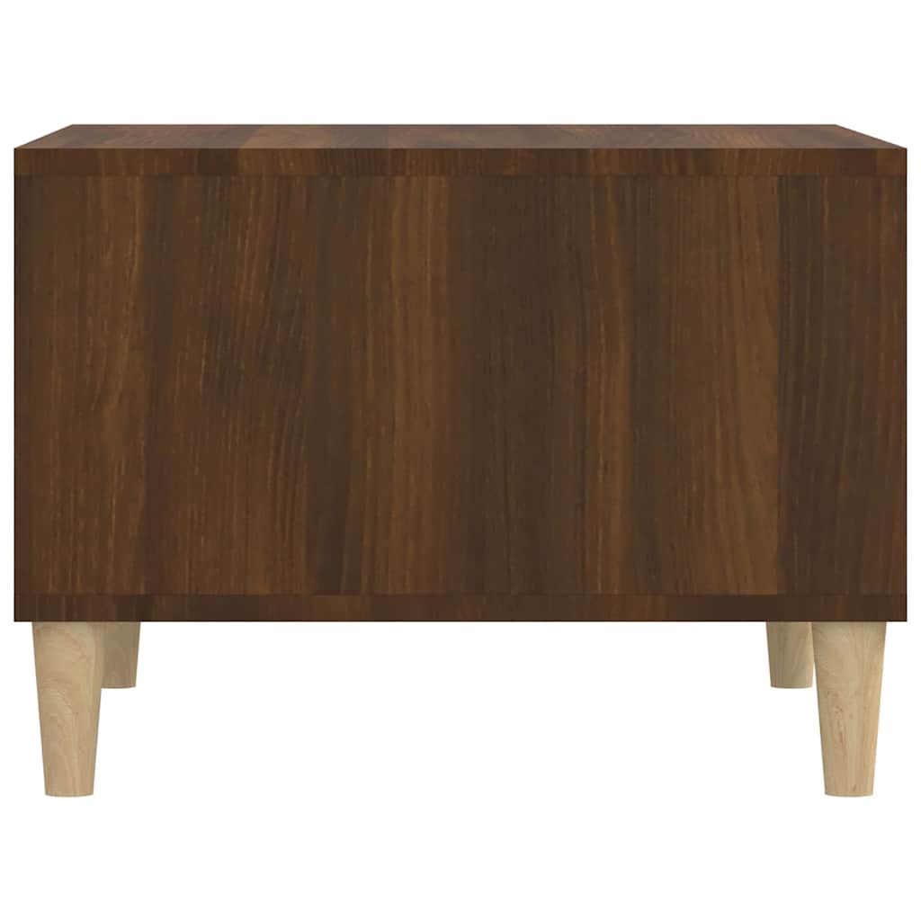Sofabord 60x50x36,5 cm konstrueret træ brun egetræsfarve - number 6.
