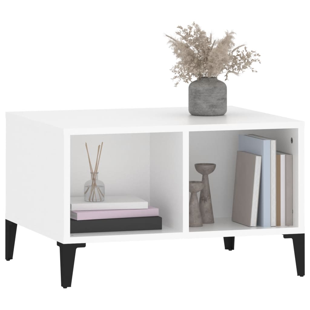 Stolik kawowy 60x50x36,5 cm drewno klejone - biały, 1 - number 4.