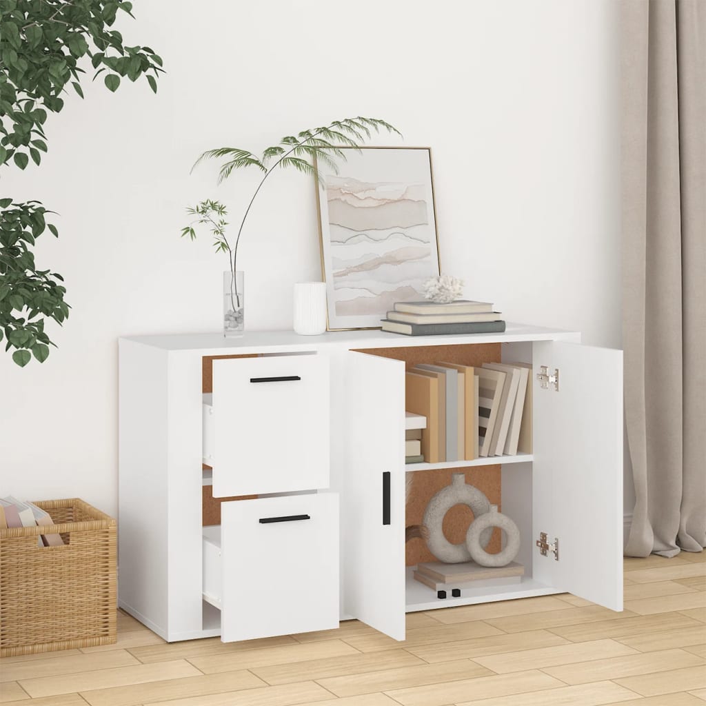 Skænk 100x33x59,5 cm konstrueret træ - hvid, 1 - number 3.