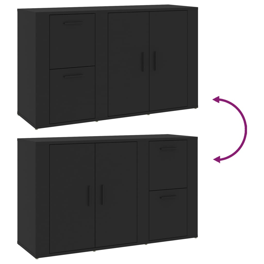 Komoda 100x33x59,5 cm konstruirano drvo - crna, 1 - number 9.