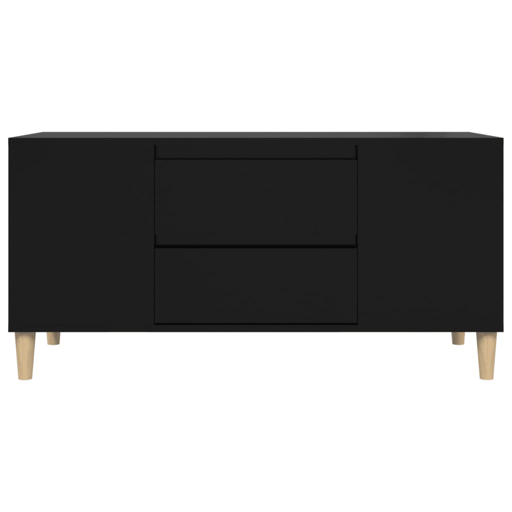 Stolik pod tv 102x44,5x50 cm drewno klejone - czarny, 1 - number 7.