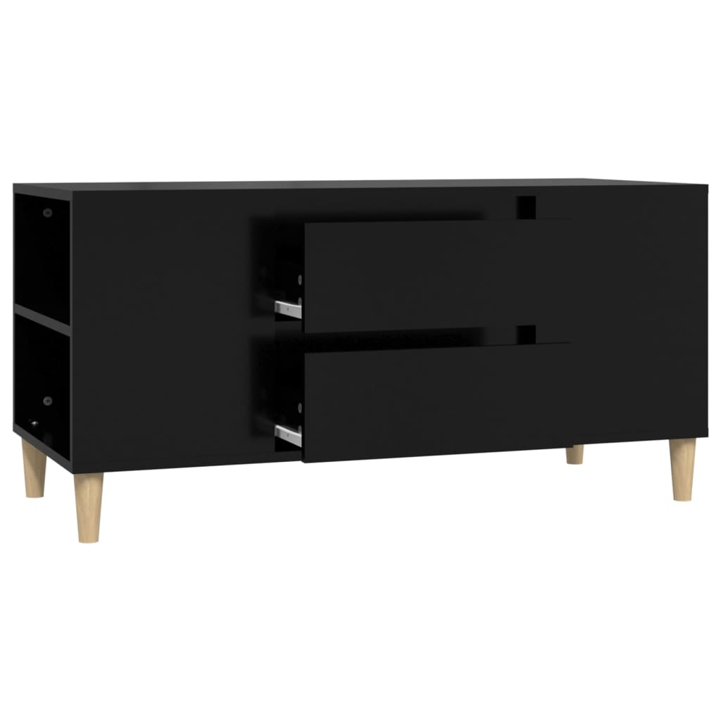 Stolik pod tv 102x44,5x50 cm drewno klejone - czarny, 1 - number 6.