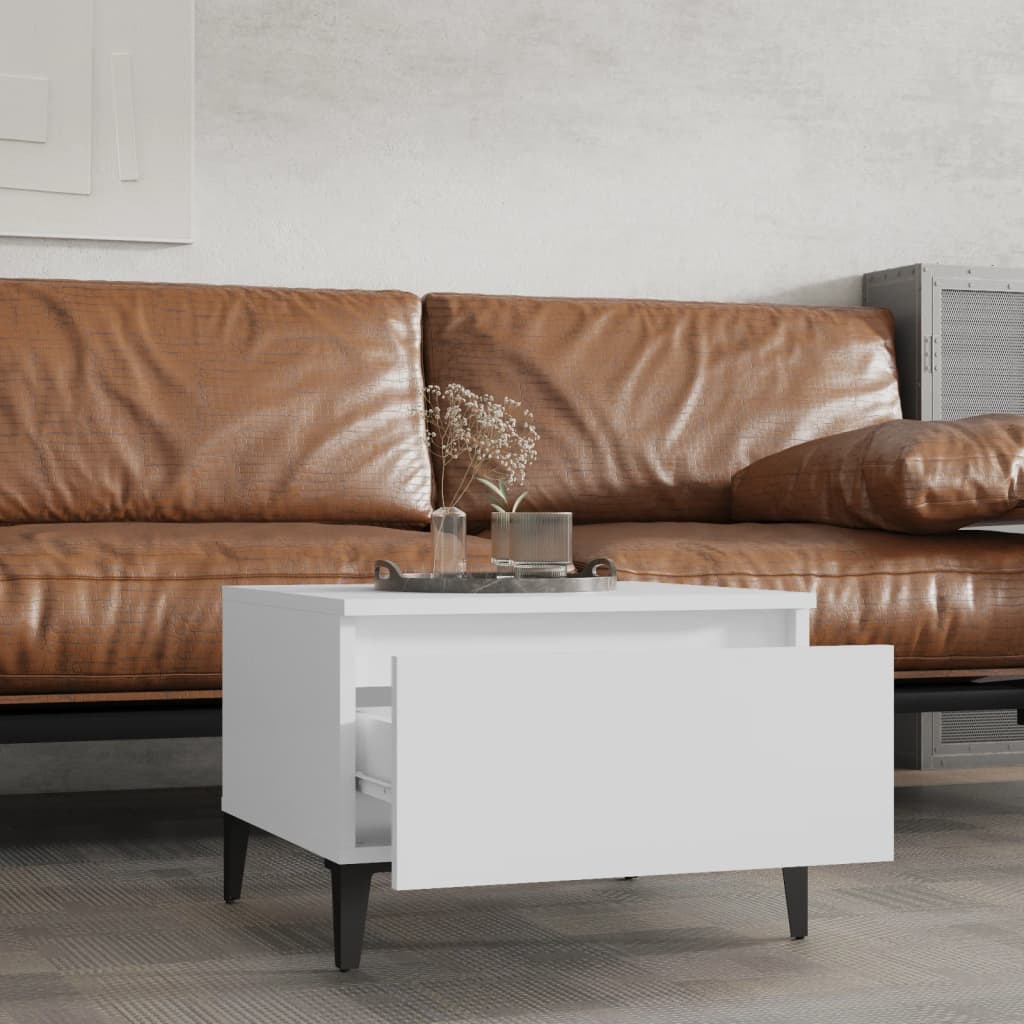 Sideborde stk. 50x46x35 cm konstrueret træ - hvid, 2 - number 3.