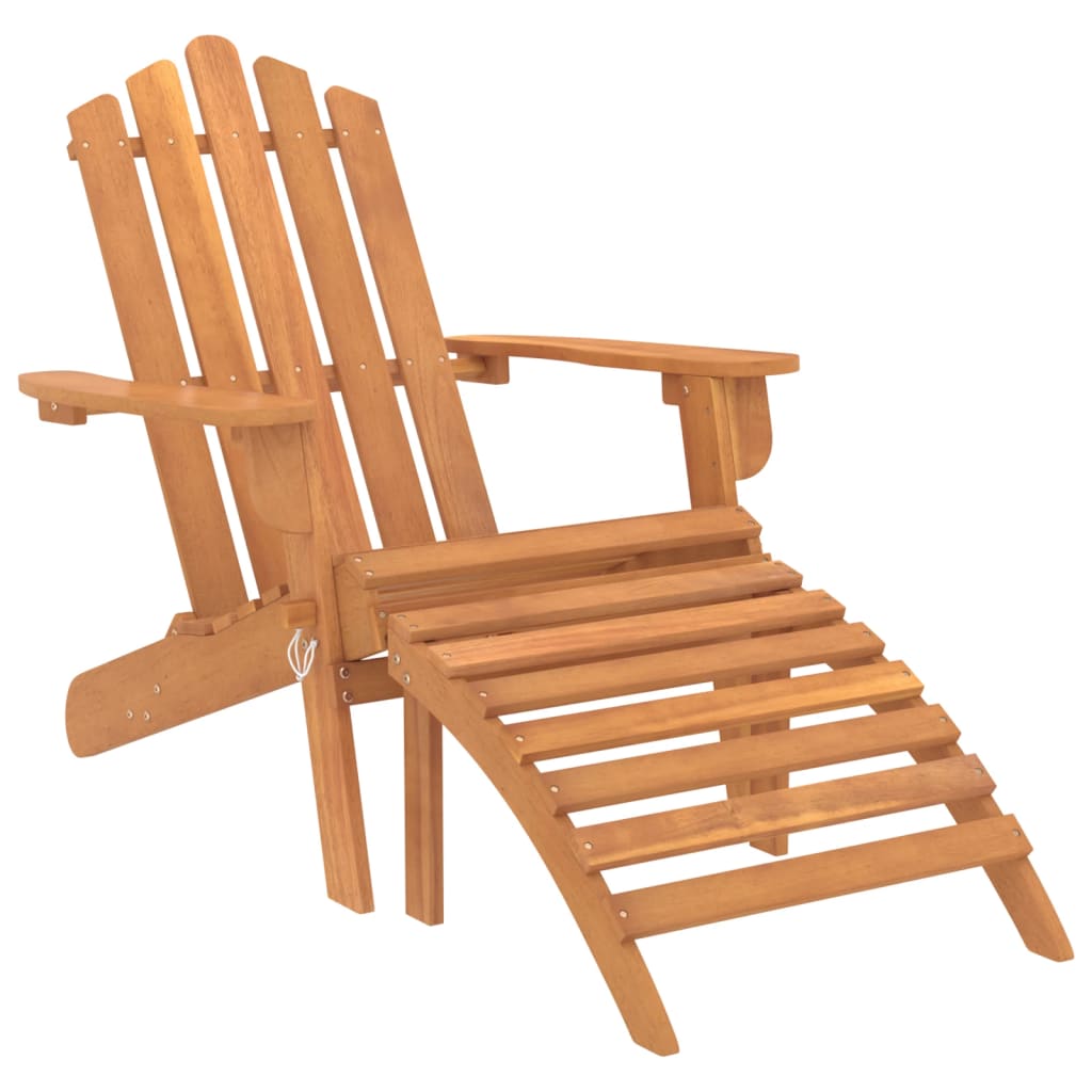 Adirondack-loungesæt til haven 3 dele massivt akacietræ - number 4.