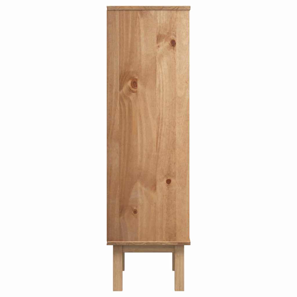 Shoe cabinet otta with 3 drawers solid pine - brown and gray, 1, 120 cm, 35 cm - number 5.