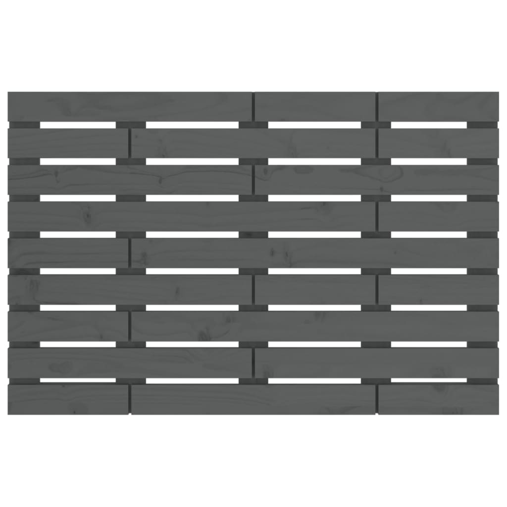 Sengegavl 96x3x63 cm massivt fyrretræ - grå, 96 x 63 cm, 1 - number 4.
