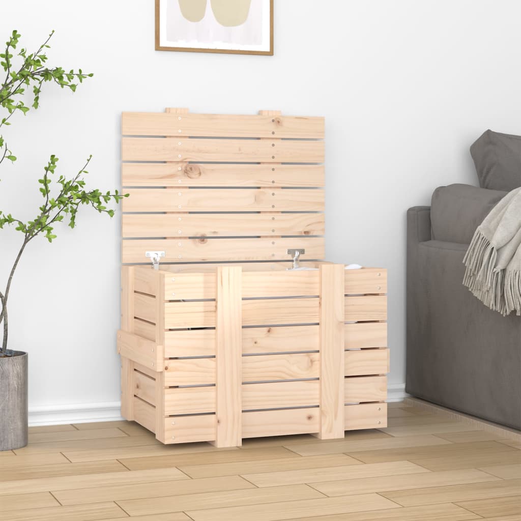 Storage box 58x40.5x42 cm solid pine - natural color, 58 x 40.5 x 42 cm, 1 - number 1.