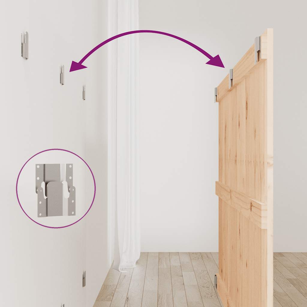 Bed valk 147x3x90 cm solid furu - naturlig farget, 147 x 90 cm, 1 - number 6.