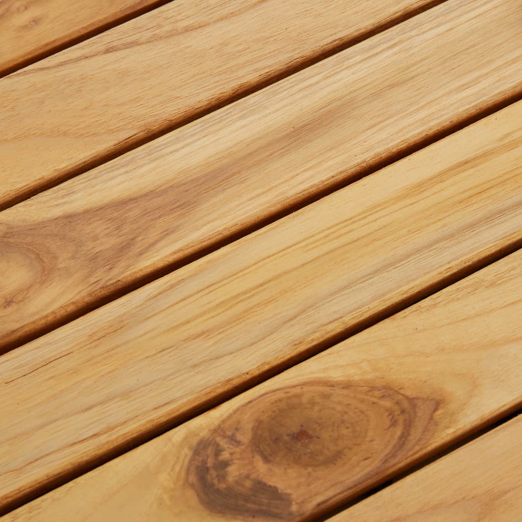 Terrassebrædder 10 stk. 30x30 cm lodret mønster massivt teak - number 8.