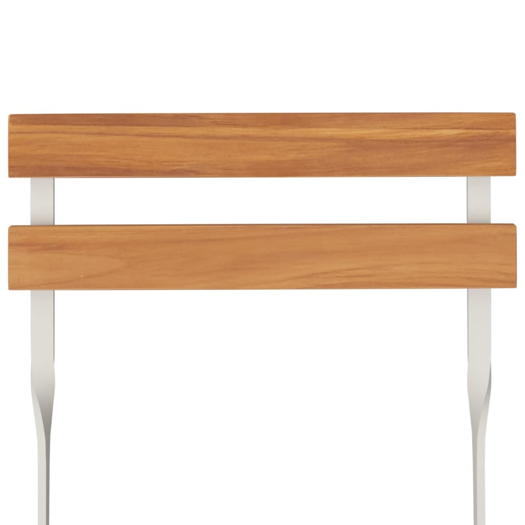 Sklopivi bistro set od 3 dijela punog drva akacije i čelika - number 8.