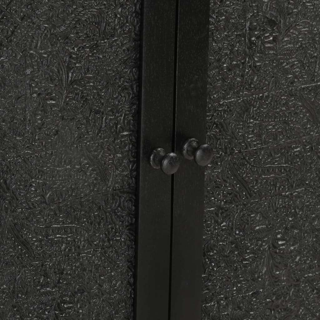 Skænk 55x30x77 cm massivt mangotræ og jern sort - number 5.