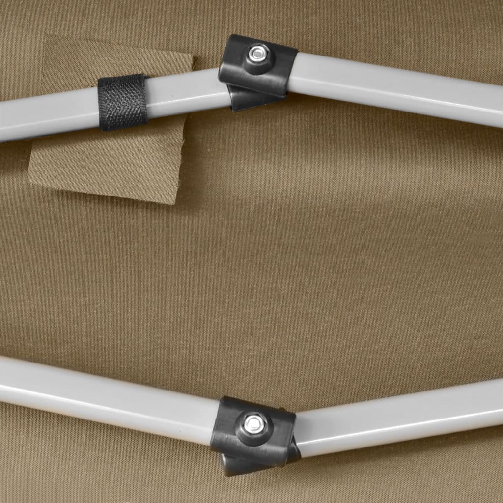 Šesterokutni pop-up šator 3,6x3,1 m sklopivi 220 g/m² sivo-smeđi - number 5.