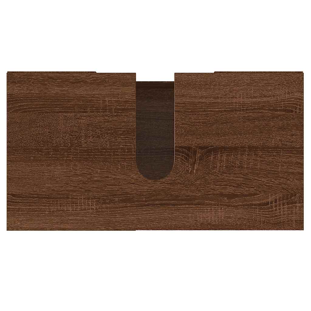 Szafka łazienkowa 60x32x53,5 cm drewno klejone dąb brązowy - dąb brązowy, 1 - number 8.