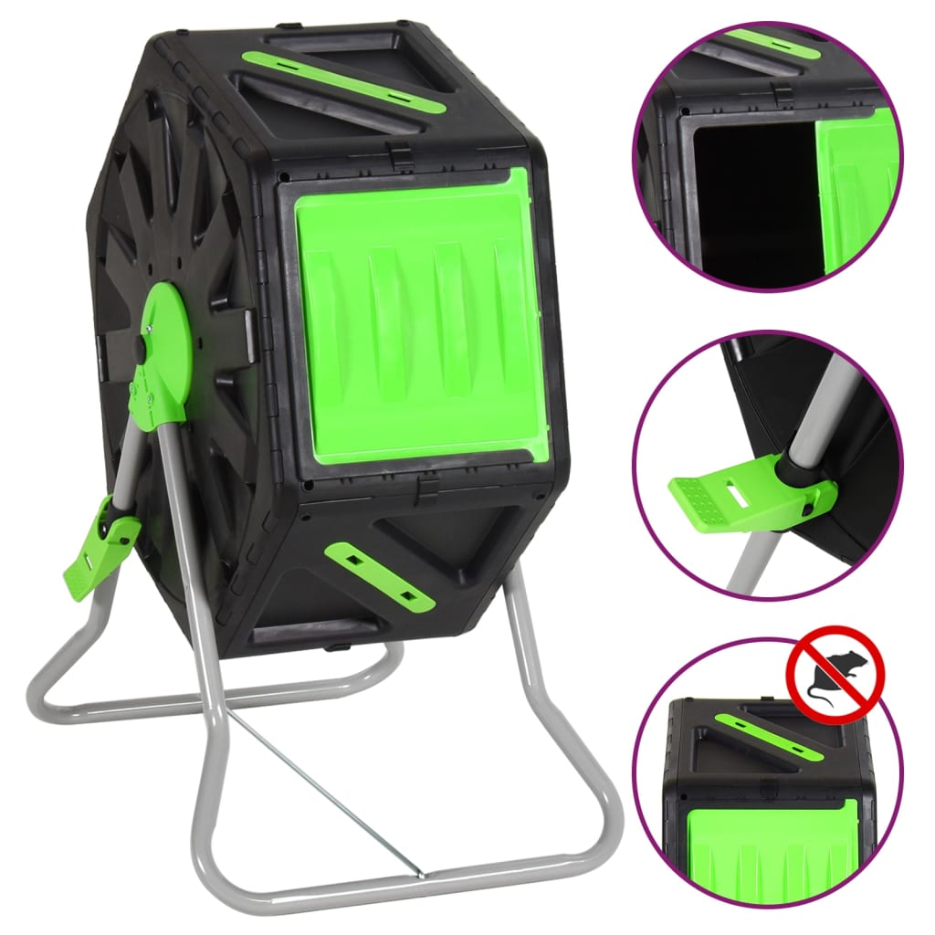 Compost drum 60x43x74 cm polypropylene - number 2.