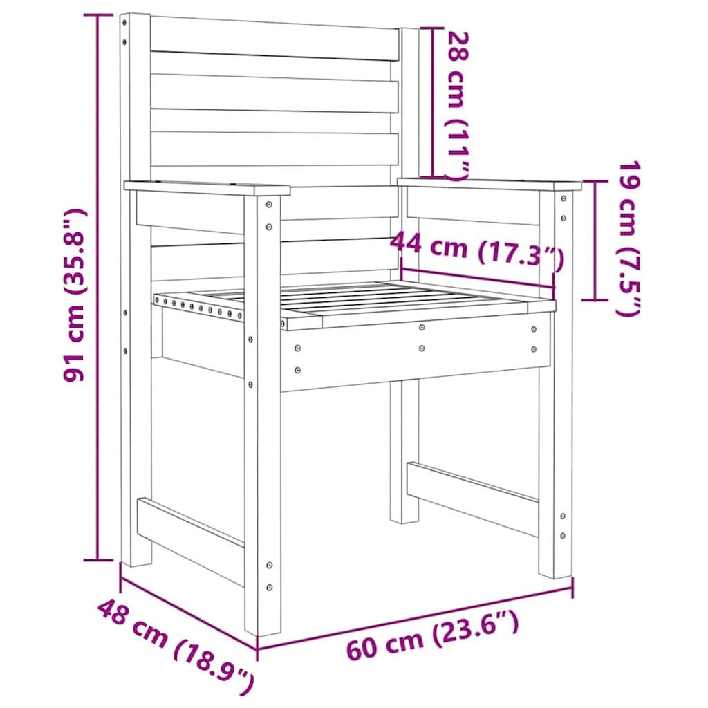 Krzesła ogrodowe komputery. stalia stała - sosna naturalna, 60 x 48 x 91 cm, 2 - number 8.