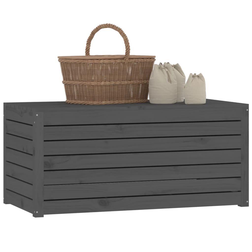 Havekasse 101x50,5x46,5 cm massivt fyrretræ - grå, 101 x 50.5 x 46.5 cm - number 4.