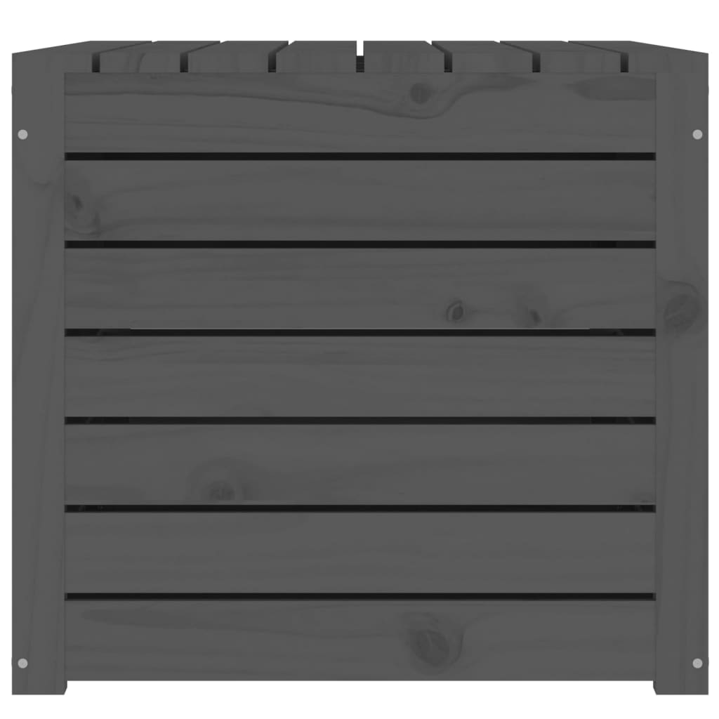 Havekasse 101x50,5x46,5 cm massivt fyrretræ - grå, 101 x 50.5 x 46.5 cm - number 7.