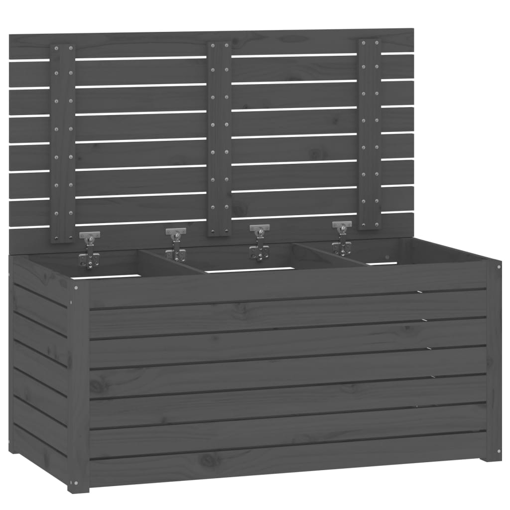 Havekasse 101x50,5x46,5 cm massivt fyrretræ - grå, 101 x 50.5 x 46.5 cm - number 6.