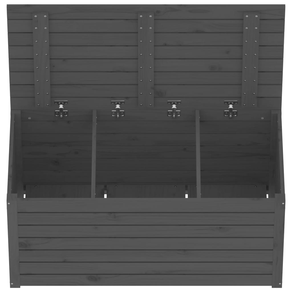 Havekasse 101x50,5x46,5 cm massivt fyrretræ - grå, 101 x 50.5 x 46.5 cm - number 8.